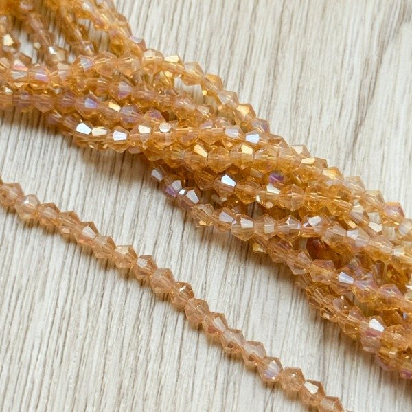 Producto - Tira de cristal Bicono Ámbar (4mm)