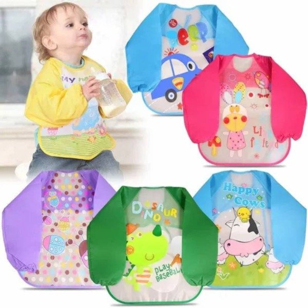 Producto - 7028 - Babero con mangas estampado