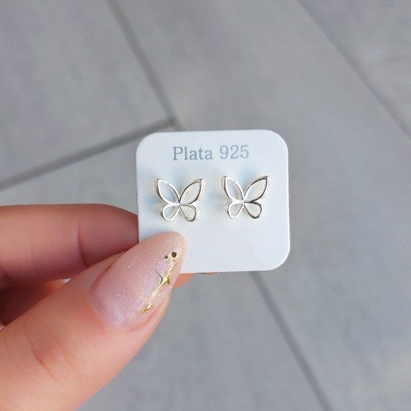 Producto - Aros pasantes mariposa caladas