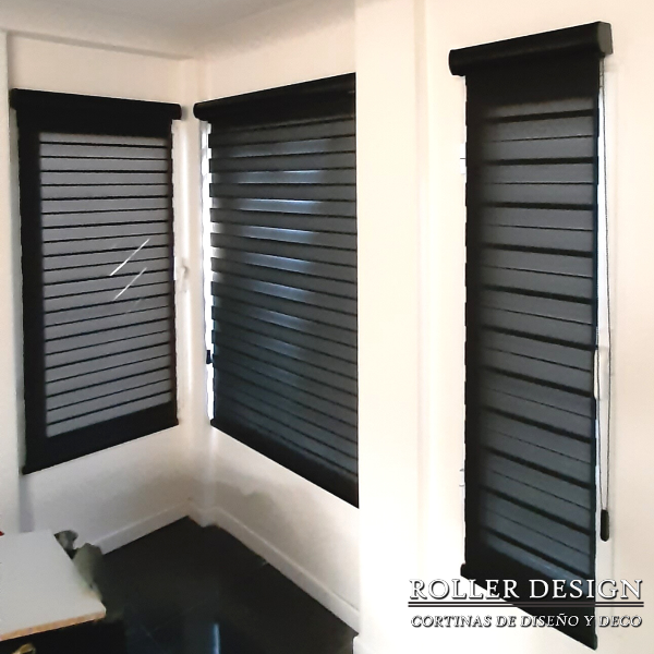 Producto - Cortinas Zebra Dúo Zakynthos Traslucida (Negra)
