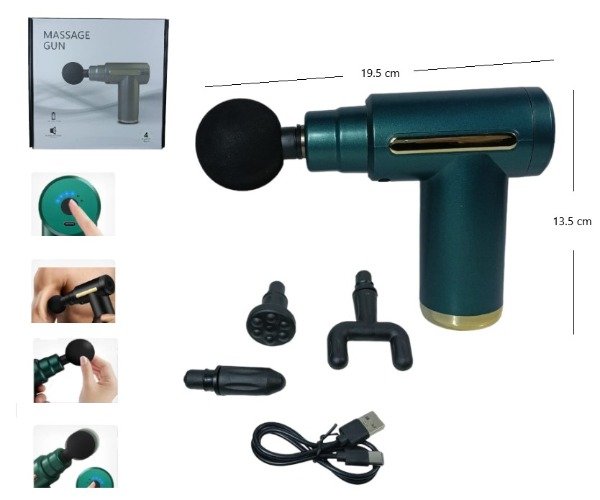 Producto - MASAJEADOR PISTOLA RECARGABLE 4 MODOS