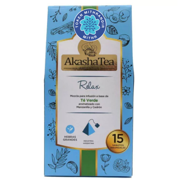 Producto - AKASHA TEA - Sabor Relax Green Tea x 15 u
