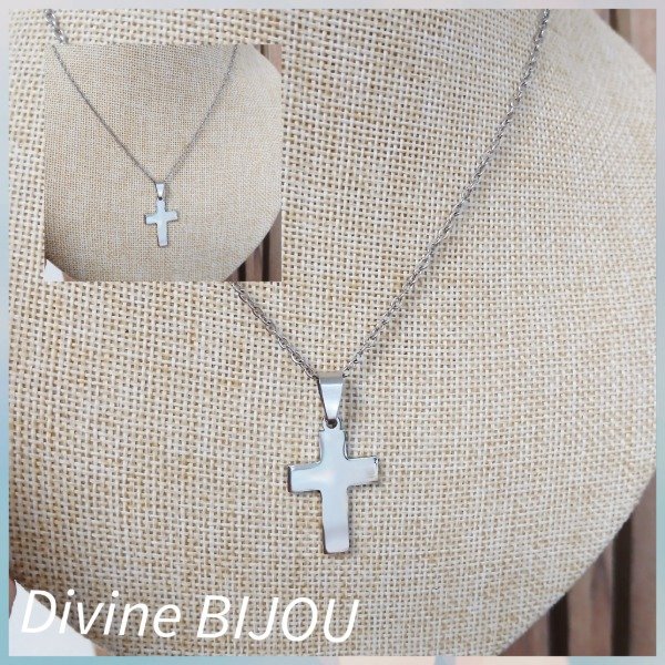 Producto - Collar cruz acero