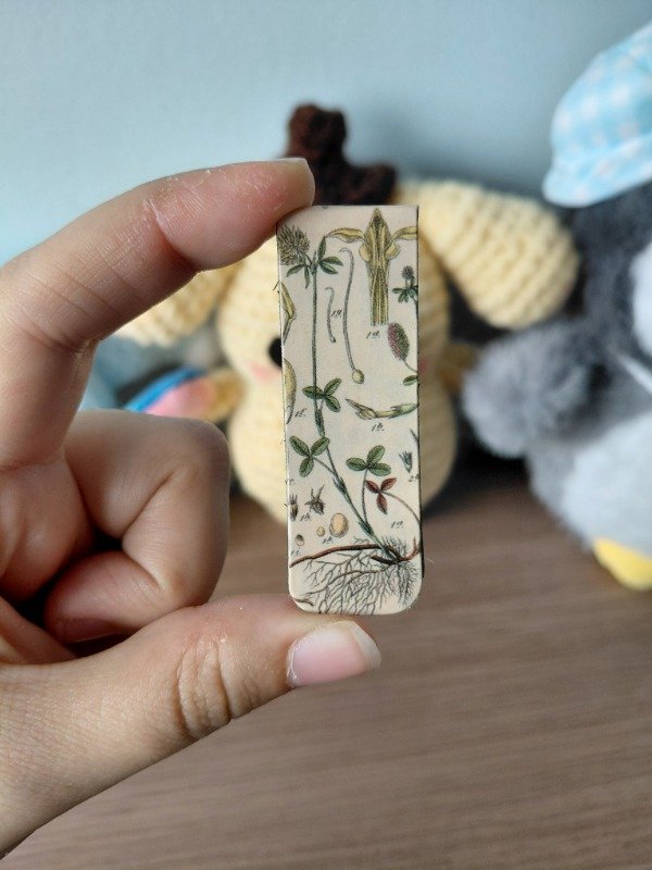 Producto - Marcapáginas magnéticos - Temática vintage y flores #009