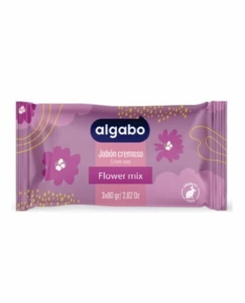 Producto - Pack x3 jabón cremoso flower mix 80gr Algabo