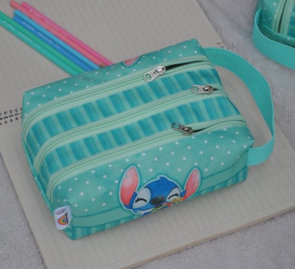 Producto - Cartuchera Triplex Stitch Verde Agua
