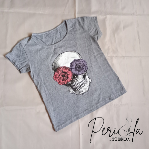 Producto - Remera Gris Calavera