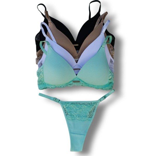 Producto - Conjunto Triángulito Antoyluz Algodón y Encaje