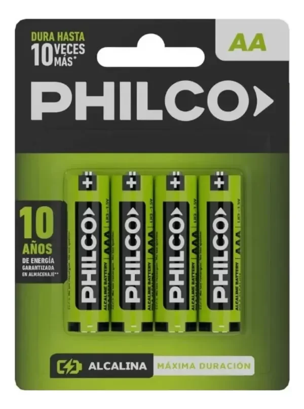 Producto - PILA AA PHILCO X 4 ALKA. cod62574