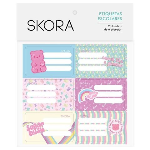 Producto - ROTULOS 7.5X4.5CM GUMMIE BOLSA X12 UNIDADES SKORA