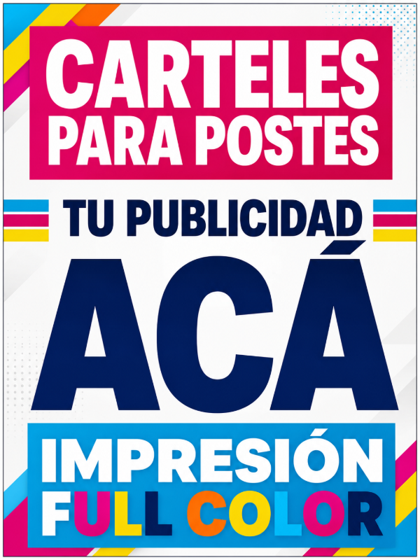 Producto - Pack De 24 Carteles Para Postes 50x33 Cm - Full Color
