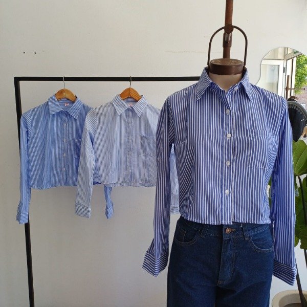 Producto - 389 - CAMISA RAYADA CROP