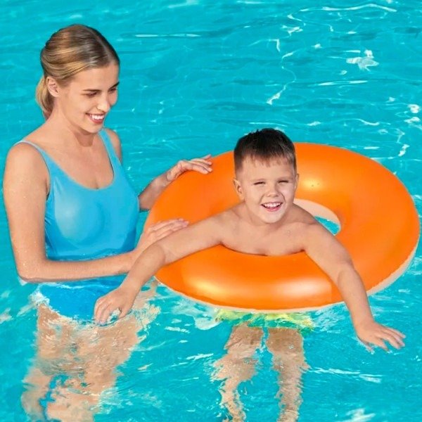 Producto - Salvavidas naranja Flotador Inflable Neon Bestway 76cm Verano