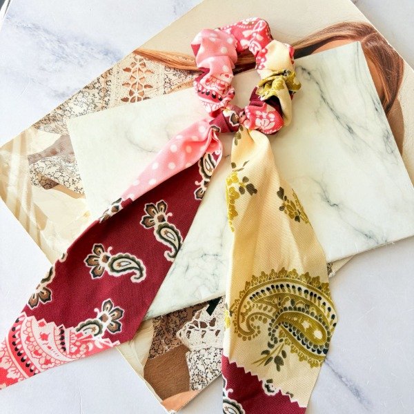 Producto - Scrunchie Lazo Boho Rosa