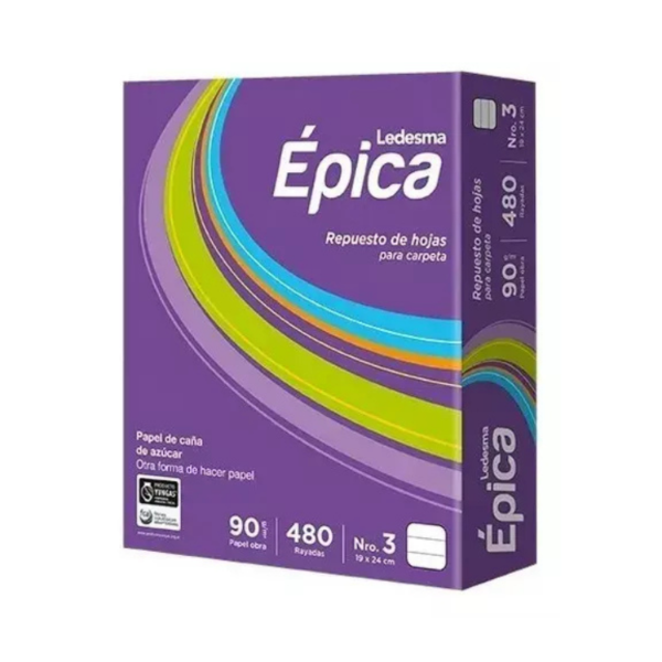 Producto - Repuesto Épica N3 x480 hojas