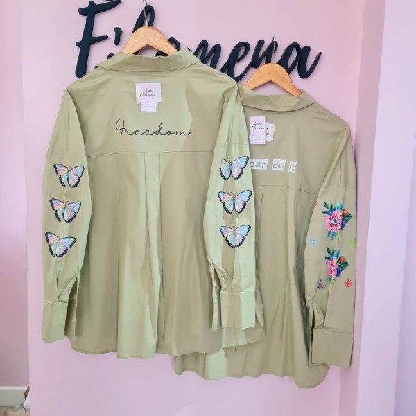 Producto - Camisa poplin pistacho estampada 7723 - 2