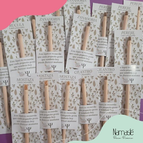 Producto - 40 Lápices plantables con cartón personalizado