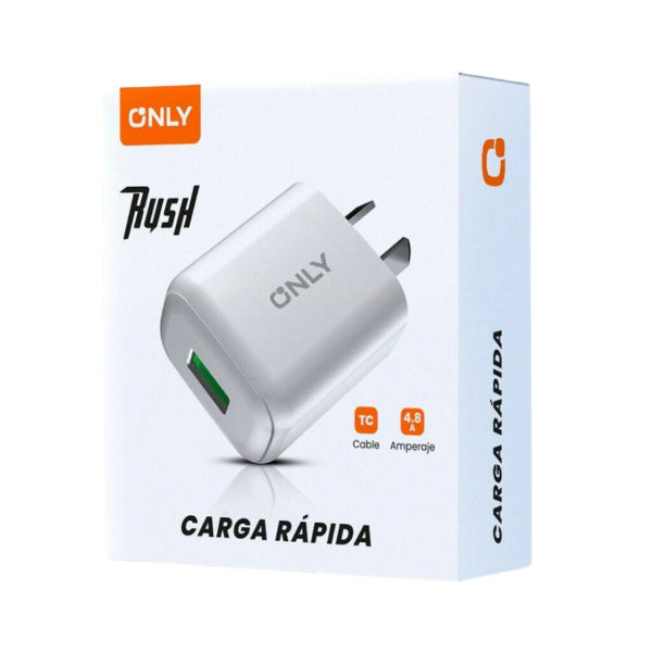 Producto - CARGADOR 220V 4.8A RUSH MAS 1USB CABLE TIPO C