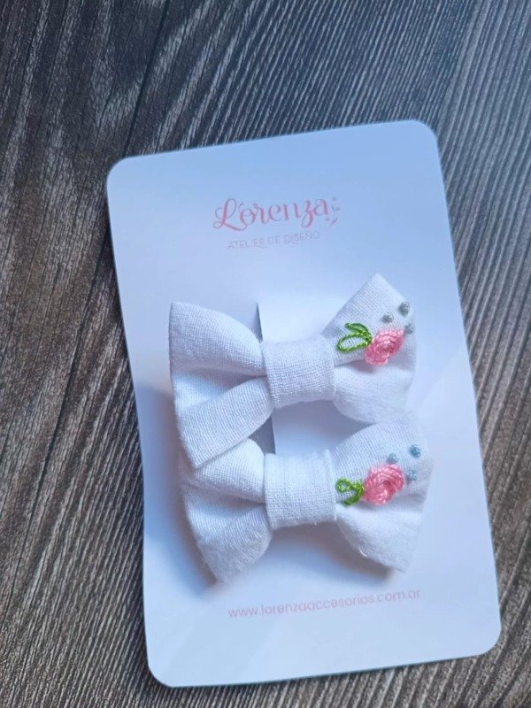 Producto - Hebillas 4 cm - Blanco Tusor Bordado