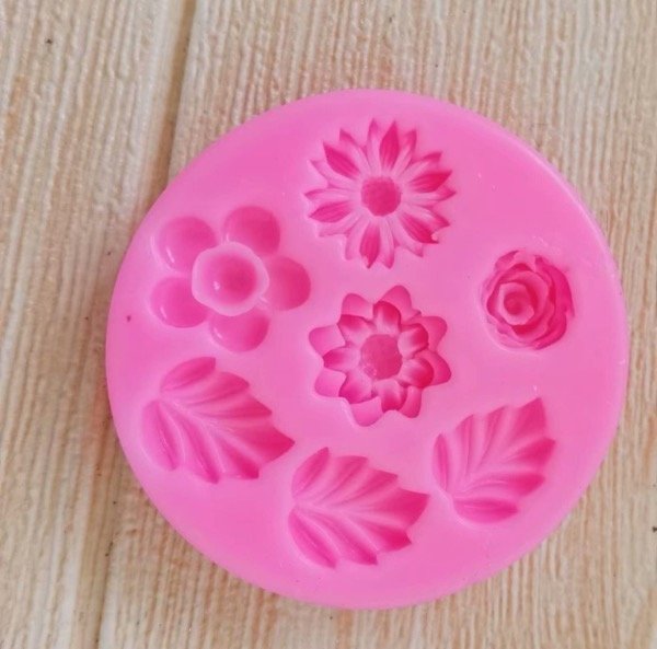 Producto - MOLDE SILICONA MINI HOJAS Y FLORES