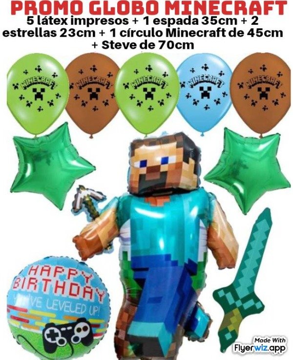 Producto - Promo globo Minecraft con latex