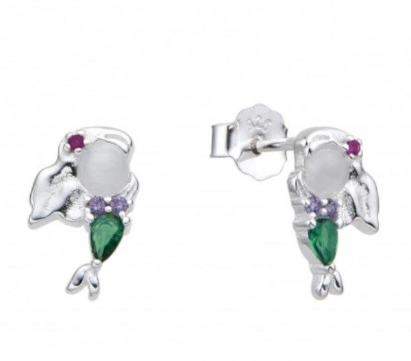 Producto - Aros Sirena Verde Plata 925