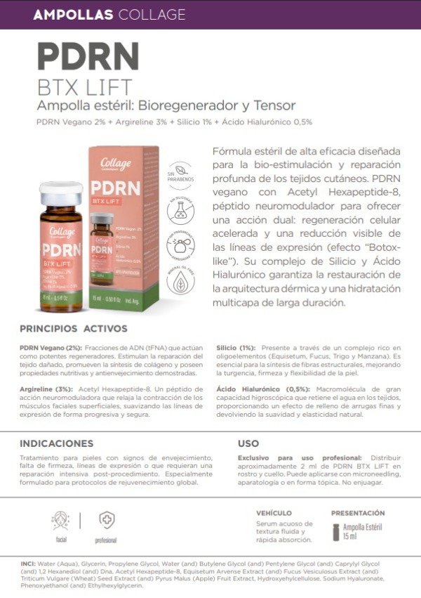 Producto - Collage Ampolla PDRN Btx Lift 15ml