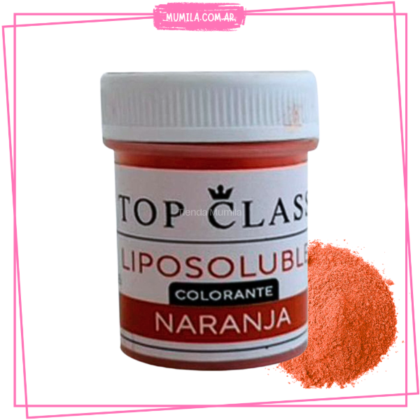 Producto - Colorante naranja en polvo para chocolate TOP CLASS 5gr
