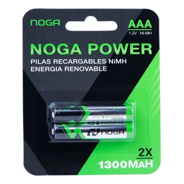 Producto - CG200 PACK DE PILAS RECARGABLES AAA NOGA 1300MAH EN BLISTER