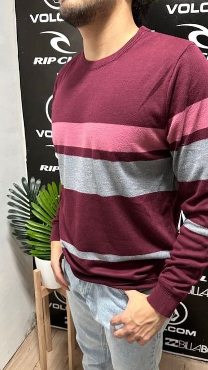 Producto - Sweater bordo rayado