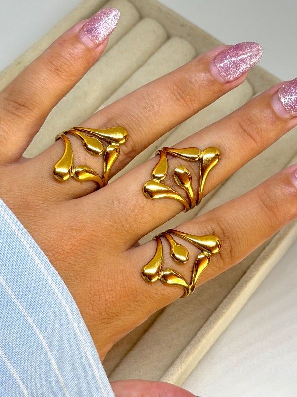 Producto - Anillo chunky dorados