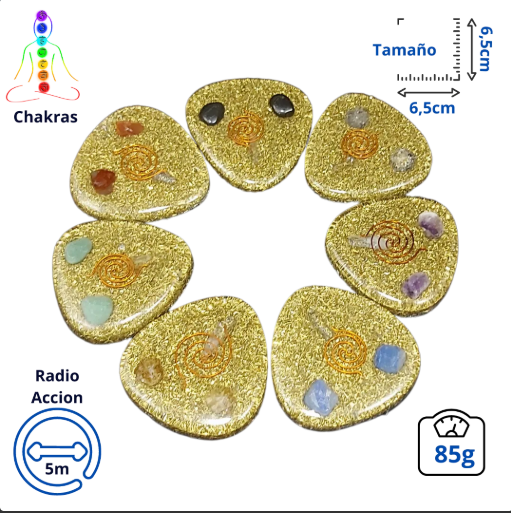 Producto - Set Completo para alinear Chakras ( 7 orgonitos )