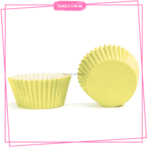 Producto - Pirotines amarillo pastel n10 x20u
