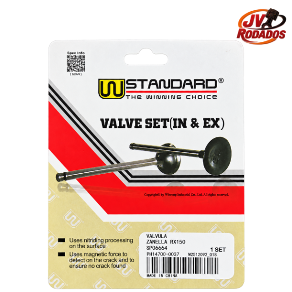 Producto - Valvulas Varillero 150cc traba larga WStandard - 0