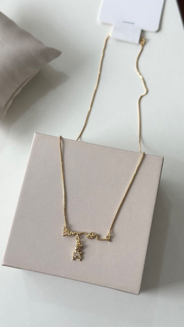 Producto - Conjunto amor con un hijo 45cm + 5cm laminado en oro 18k