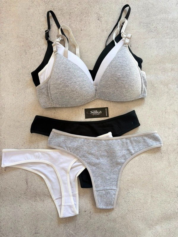 Conjunto triangulo soft de algodon con colaless — imagen 2