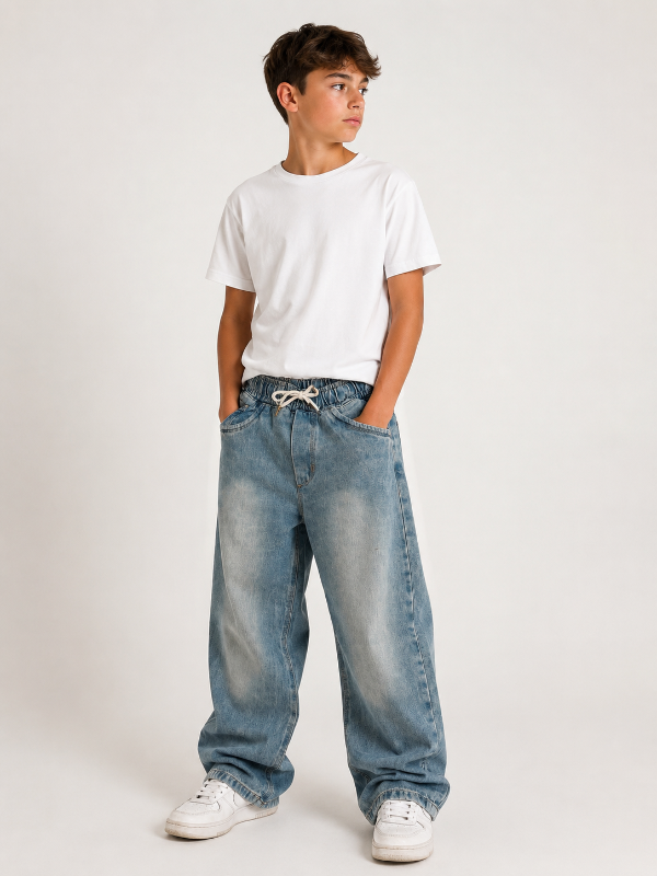 Producto - JEAN BAGGY NIÑO CRUZ BOLSILLO - 1