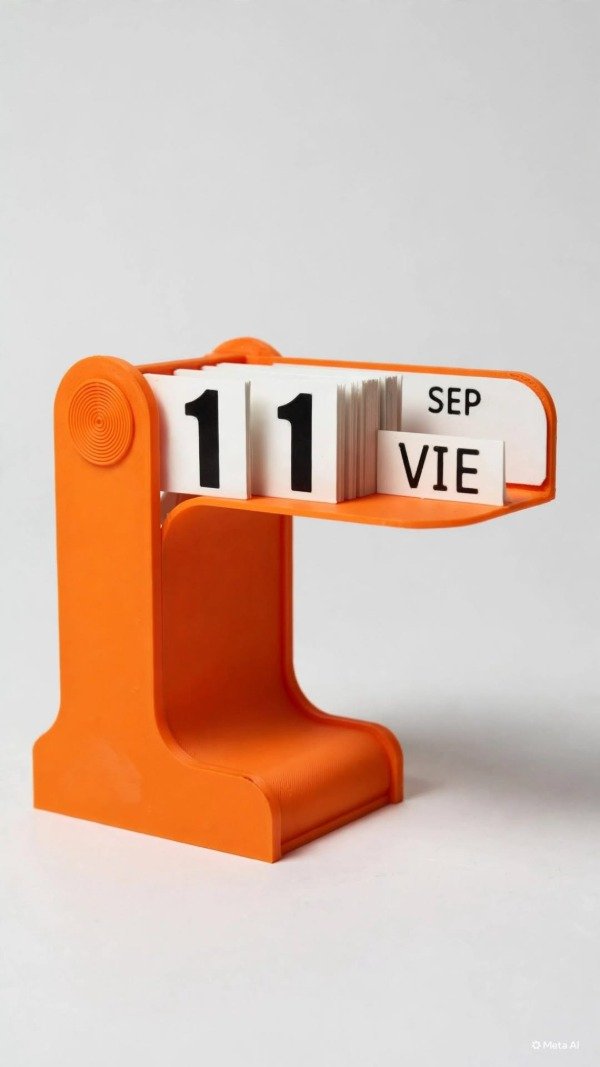 Producto - Calendario Perpetuo de Escritorio Flip Bandera - Naranja - 2
