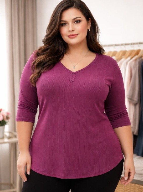 Producto - LINEA BESHA Remeras 3/4 con botón