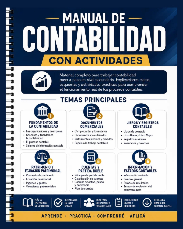 Producto - MANUAL DE CONTABILIDAD CON ACTIVIDADES
