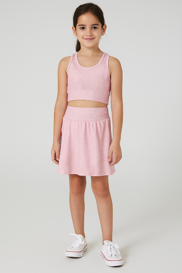 Producto - CONJUNTO LYCRA TOP Y BIKER POLLERA NIÑA - 0
