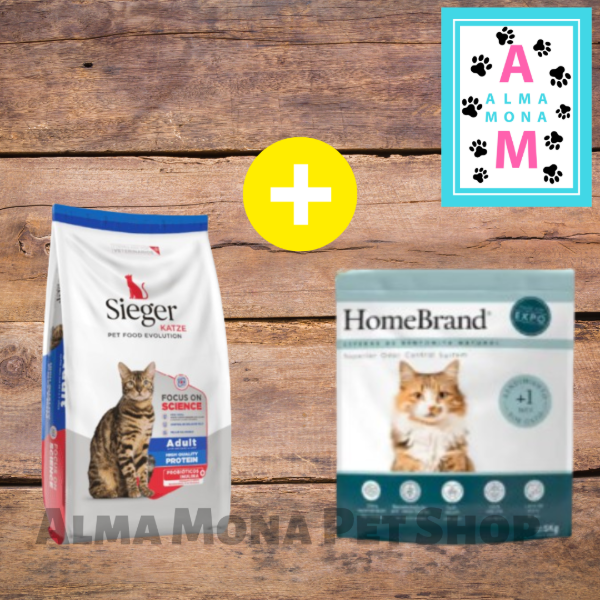Producto - Combo 1 Sieger Katze Gato Adulto 1 kg + 1 Homebrand Esferas Bentonita 5 KG