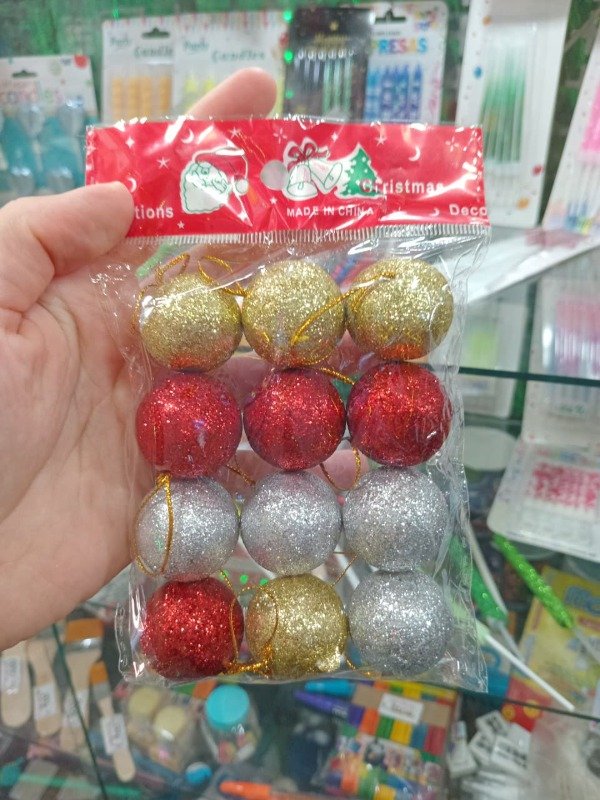 Producto - ADORNO NAVIDEÑO ESFERA 3 CM COLORES SURTIDOS