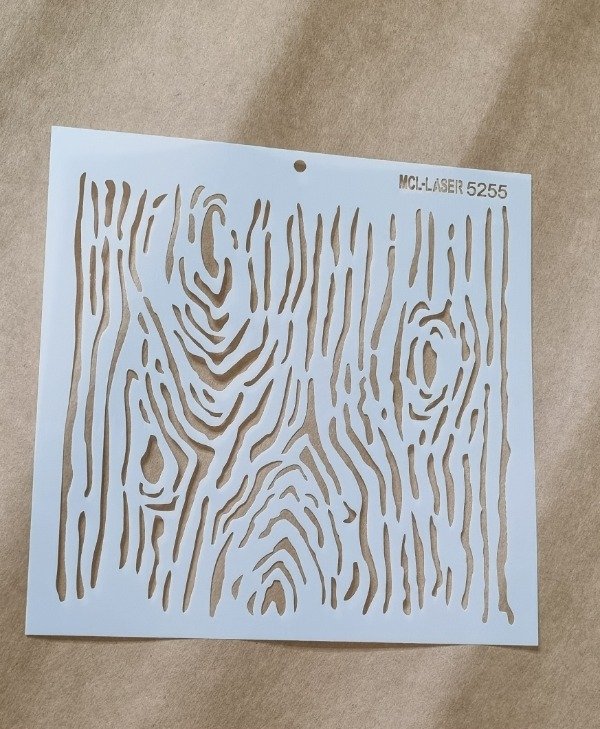 Producto - St 5255 de 20x20 cm Stencil vetas madera