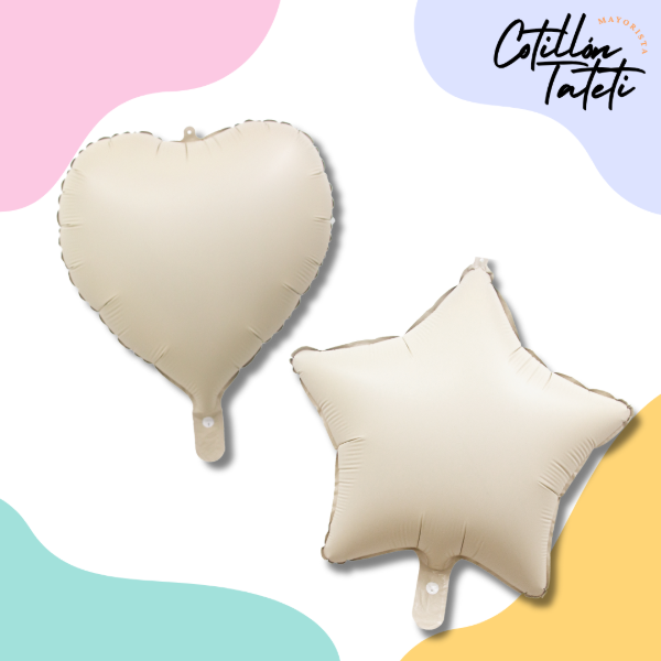 Producto - GLOBO CORAZÓN CREMA - 45 CM