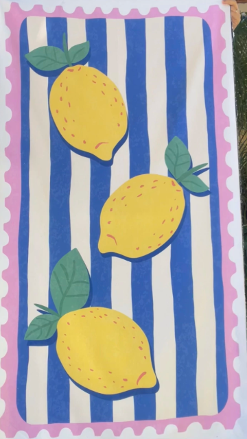 Producto - Loneta / Toalla - "Limón y Sal" - 1