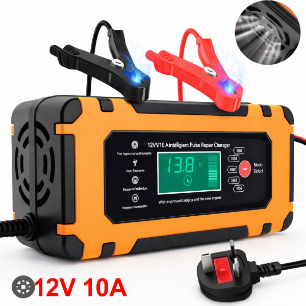 Producto - AP1046 CARGADOR INTELIGENTE DE BATERIAS DE COCHE Y MOTO DE 12V Y 10A