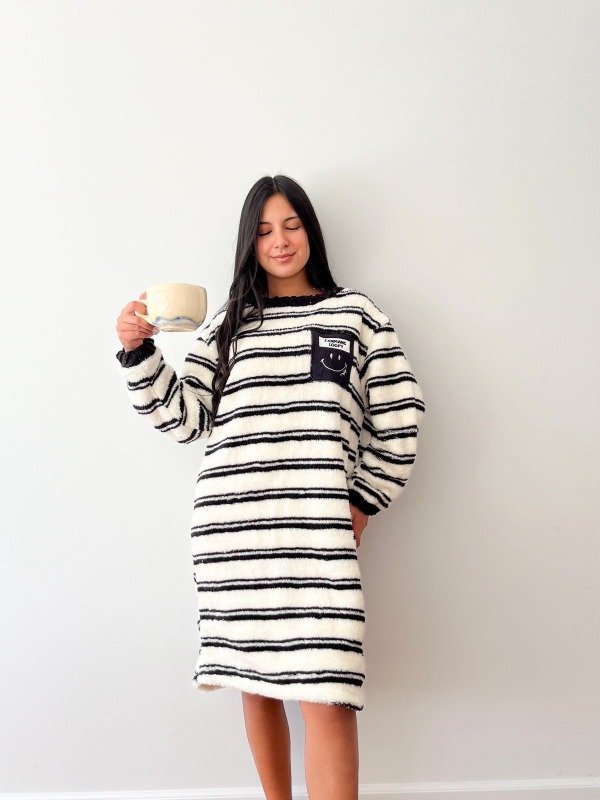 Producto - Camisero de polar RAYADO- COD 3250
