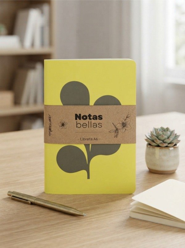 Producto - Libretita A6 / Ramita Bombón / Verde Musgo - 1