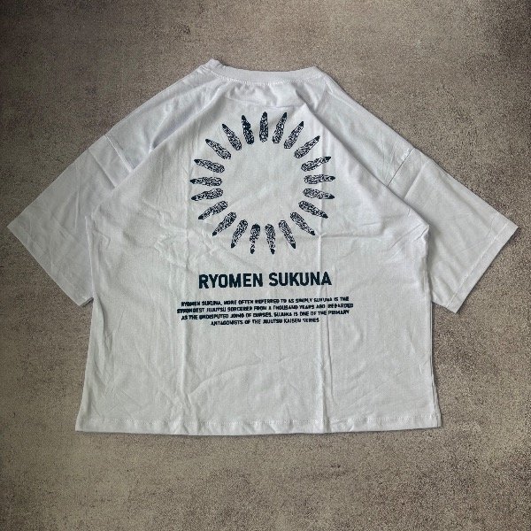 Producto - REMERA BOXY FIT RYOMEN SUKUNA BLANCA